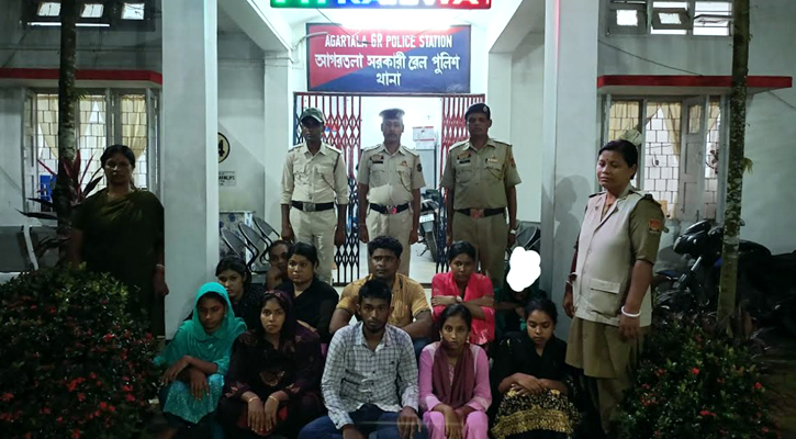 আগরতলায় ফের ৯ নারীসহ ১১ বাংলাদেশি গ্রেপ্তার