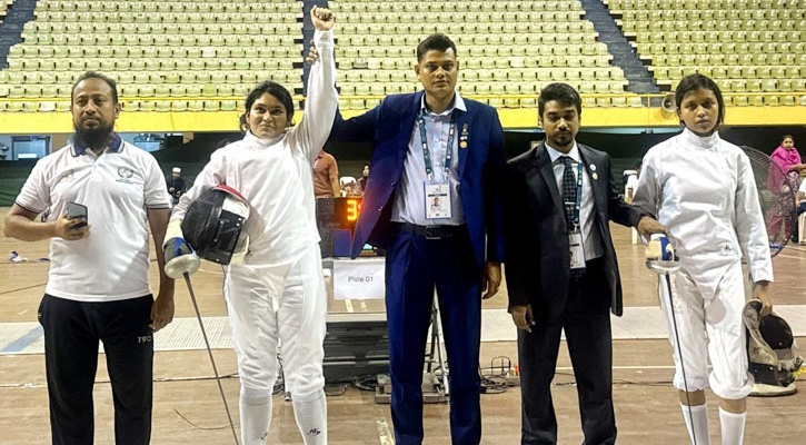 তৃতীয় জাতীয় জুনিয়র ফেন্সিং প্রতিযোগিতায় ফাতেমার স্বর্ণ জয়