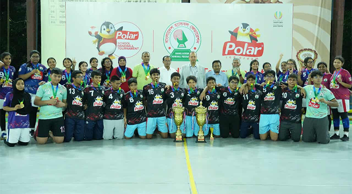 স্কুল হ্যান্ডবলের সুপার সিক্সে দুই বিভাগেই চ্যাম্পিয়ন সানিডেইল