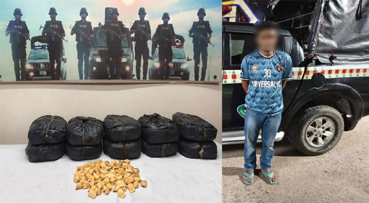 ২০ কেজি গাঁজাসহ মাদক কারবারি গ্রেপ্তার