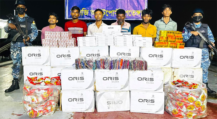 পতেঙ্গায় ২৬ লাখ টাকার পণ্যসহ ৬ পাচারকারী আটক