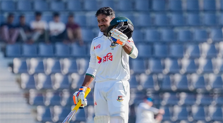 জয়ের সেঞ্চুরি, মুমিনুল-সাদমানের ফিফটিতে দিন বাংলাদেশের