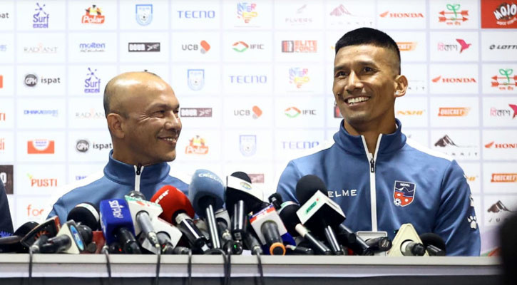 হামজা-সমিতের বিপক্ষে মুখিয়ে আছেন নেপালের অধিনায়ক