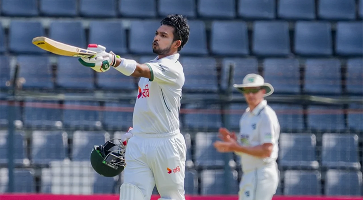 শান্তর সেঞ্চুরি, তিনশ লিড ছাড়িয়ে বাংলাদেশর ইনিংস ঘোষণা