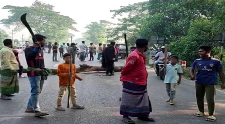 ফরিদপুরে শিশুদের হাতে লাঠিসোঁটা দিয়ে ‘লকডাউনে’ নামাল আ.লীগ