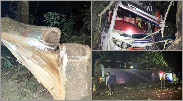 কাশিয়ানীতে গভীররাতে গাছ ফেলে মহাসড়ক অবরোধ
