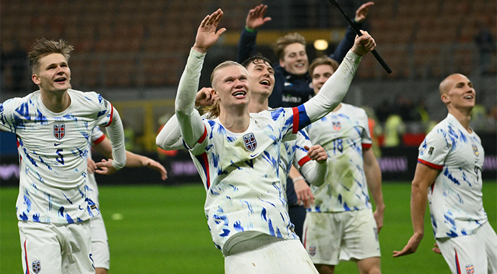 ইতালির দুঃস্বপ্নের রাতে ২৭ বছর পর বিশ্বকাপে নরওয়ে