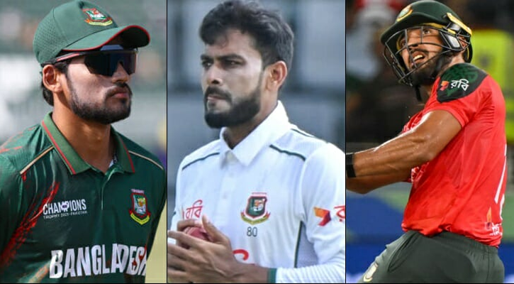 তিন ফরম্যাটে সহ-অধিনায়ক হলেন শান্ত-মিরাজ-সাইফ