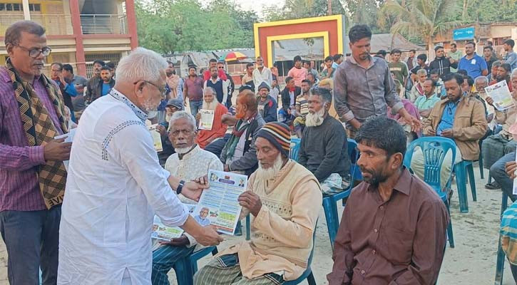 গাংনীতে ধানের শীষের প্রার্থী আমজাদ হোসেনের গণসংযোগ