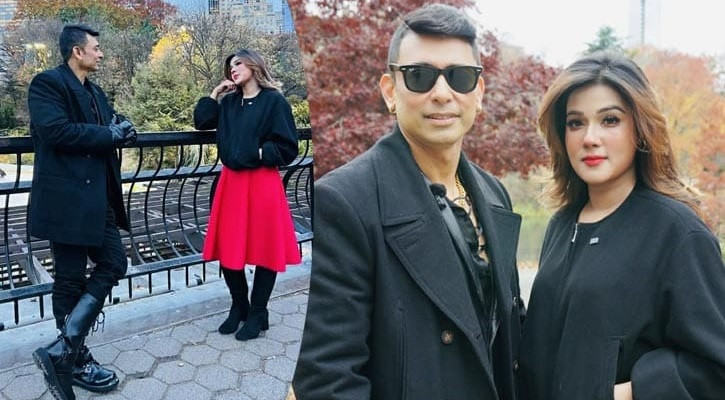 নিউ ইয়র্কের পার্কে জায়েদ খানের সঙ্গে কী করছেন মাহি?