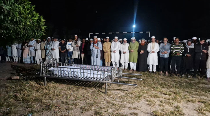 নরসিংদীতে ভূমিকম্পে নিহত বাবা-ছেলের জানাজা সম্পন্ন