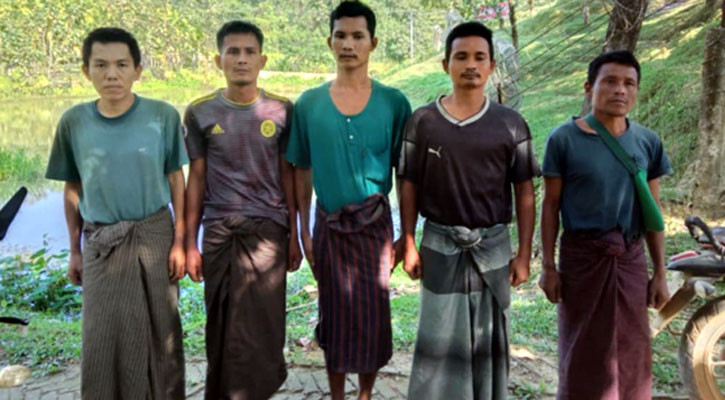 নাইক্ষ্যংছড়িতে অনুপ্রবেশের দায়ে মিয়ানমারের ৫ নিরাপত্তাকর্মী আটক