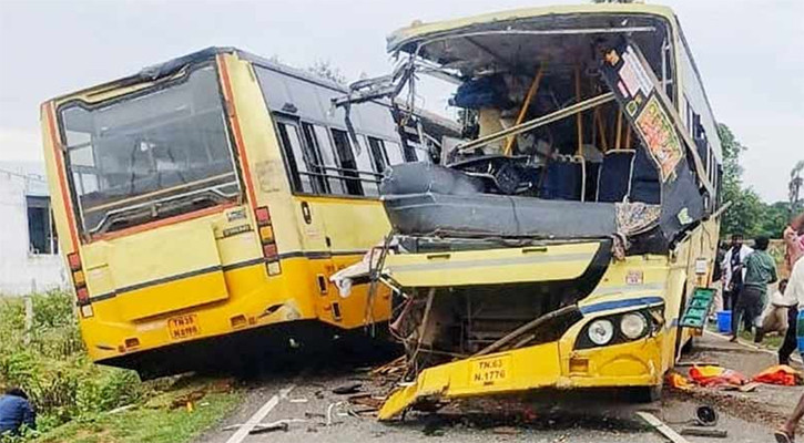 তামিলনাড়ুতে দুটি যাত্রীবাহী বাসের সংঘর্ষে নিহত ১১, আহত ৬০