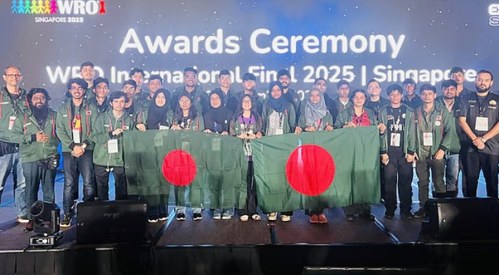 ওয়ার্ল্ড রোবট অলিম্পিয়াডের সেরা দশে বাংলাদেশের ৩ দল