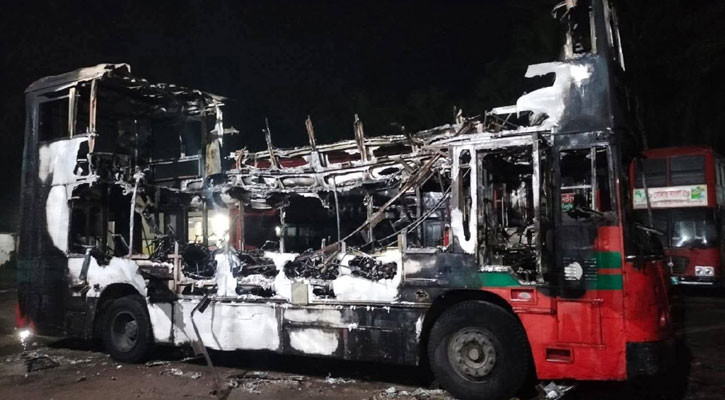 বিআরটিসি ডিপোতে নোবিপ্রবির ২ বাসে আগুন