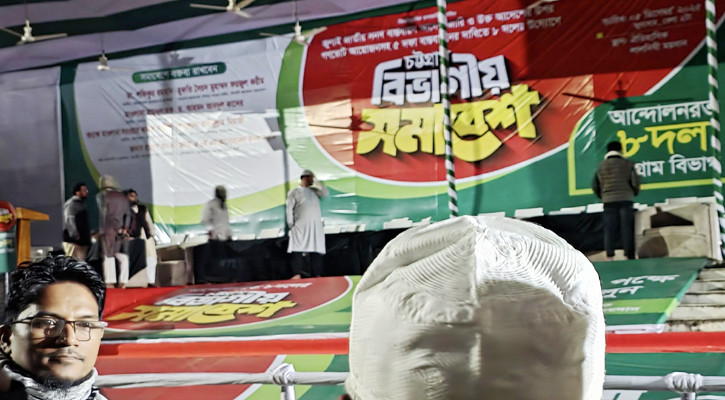 লালদিঘীর মাঠে সমাবেশ দেখানো হবে ১৩ স্পটে বড় পর্দায়