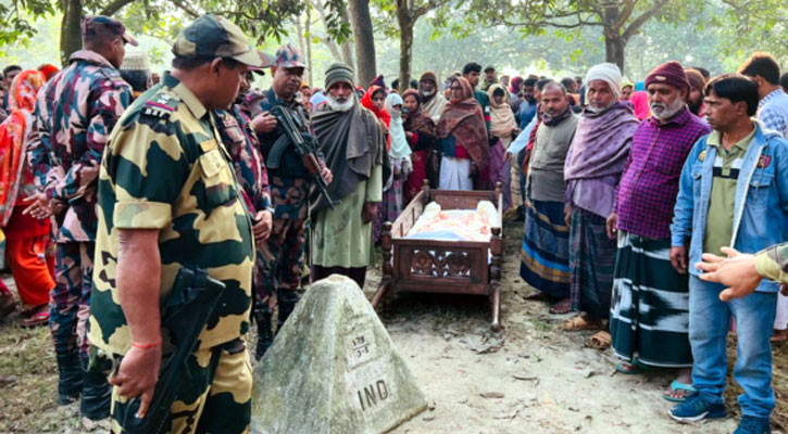 সীমান্তে ভারতীয় নাগরিকের লাশ দেখল বাংলাদেশি স্বজনরা