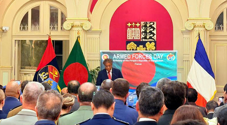 প্যারিসে সশস্ত্র বাহিনী দিবস উদযাপন