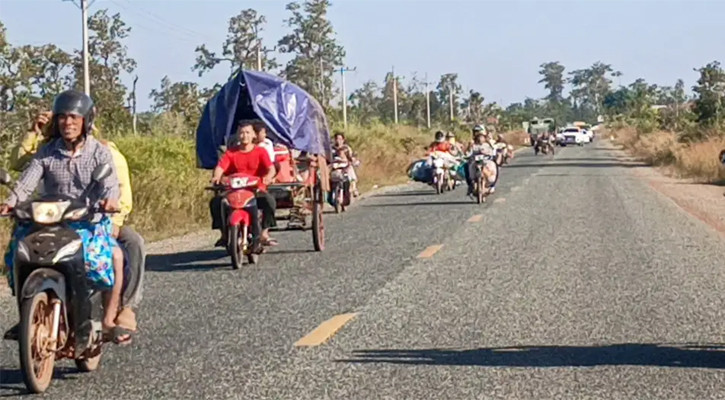 কম্বোডিয়া সীমান্তে থাইল্যান্ডের বিমান হামলা