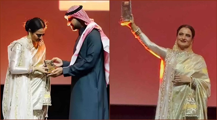 সৌদিতে সিনেমা প্রদর্শনীর পর আজীবন সম্মাননায় ভূষিত রেখা