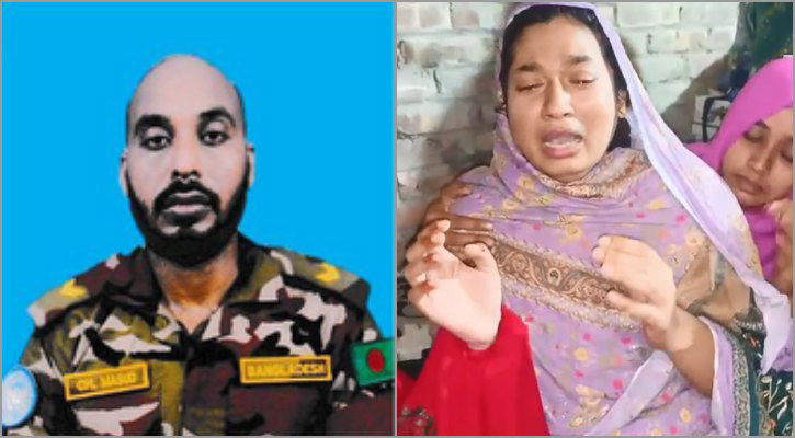 সুদানে সন্ত্রাসী হামলায় নিহত সেনা সদস্য মাসুদ রানার বাড়িতে শোকের মাতম