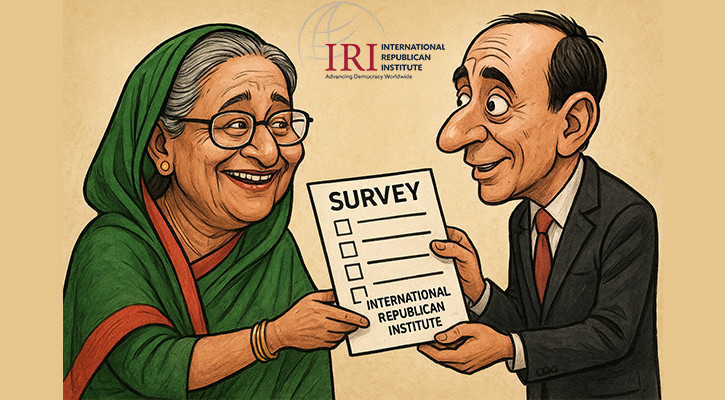 ফ্যাসিবাদ কায়েমে ‘জরিপ’ নিয়ে হাসিনার পাশে ছিল আইআরআই