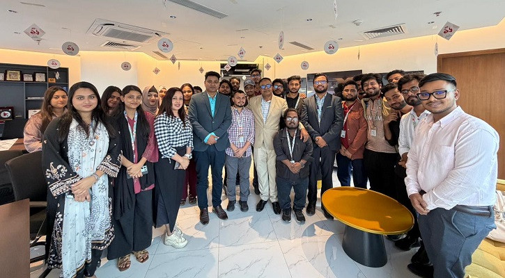 ওয়েব-মাল্টিমিডিয়া সাংবাদিকতার সরাসরি ধারণা পেতে বাংলানিউজ পরিদর্শন ড্যাফোডিল শিক্ষার্থীদের