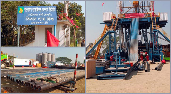 তিতাসে নতুন গ্যাস কূপের খনন শুরু, দিনে মিলবে ১৫ মিলিয়ন ঘনফুট গ্যাস