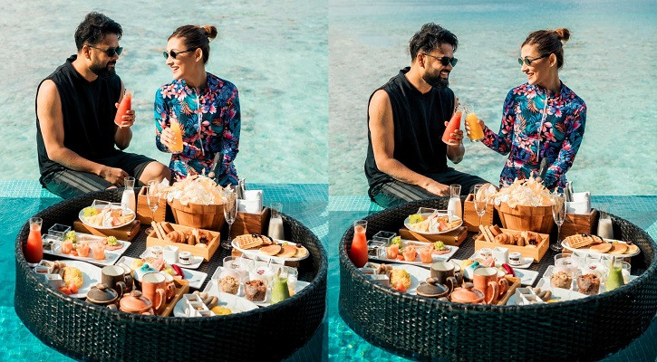 স্বামীর সঙ্গে মালদ্বীপে বিলাসী অবসরে মেহজাবীন