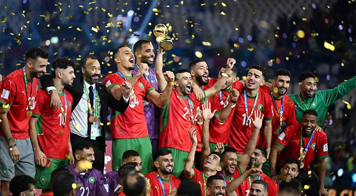নাটকীয় লড়াই শেষে অতিরিক্ত সময়ে আরব কাপের শিরোপা মরক্কোর