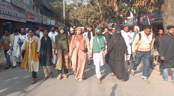 ওসমান হাদির হত্যাকারীদের বিচার দাবিতে মাগুরায় বিক্ষোভ