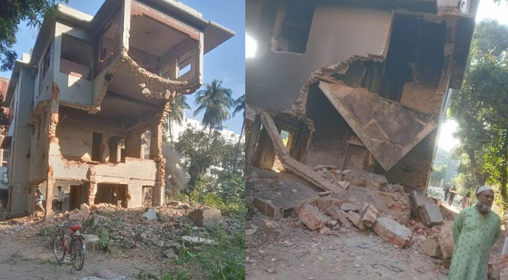 ভেঙে পড়তে পারে ৩২ নম্বরের অবশিষ্ট কাঠামো অংশবিশেষ!