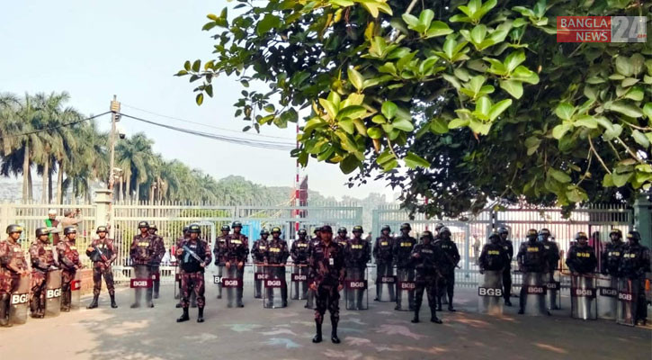 হাদির জানাজা-দাফন: ঢাকা শহর জুড়ে নিরাপত্তায় বিজিবি