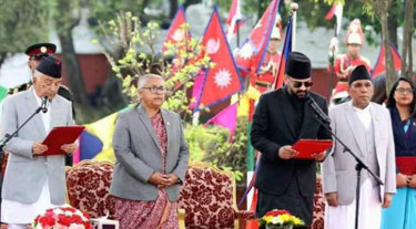 নেপালের সর্বকনিষ্ঠ প্রধানমন্ত্রী বালেন্দ্র শাহের শপথ