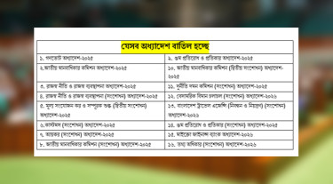 গণভোট, গুম প্রতিরোধসহ যে ১৬ অধ্যাদেশ বাতিল হচ্ছে