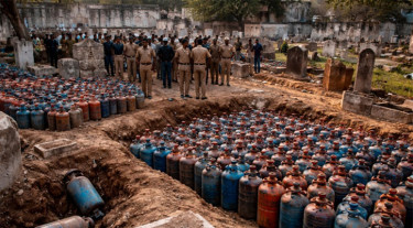হায়দরাবাদের কবরস্থানে মিলল ৪১৪ গ্যাস সিলিন্ডার, আটক ১০