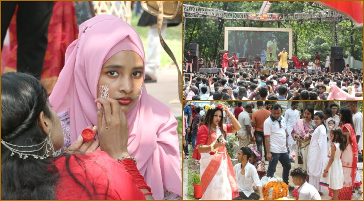 পহেলা বৈশাখের আনন্দে ভাসছে রমনা, উৎসবের আমেজ শিল্পকলায়
