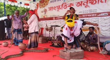 মাগুরায় বৈশাখী মেলায় ঝাপান খেলা