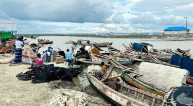 সোনাগাজীর জেলেপাড়ায় টান পড়েছে জীবিকায়
