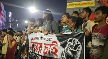 মধ্যরাতে স্লোগানে উত্তাল মিরপুর