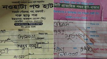 রাজশাহীর হাটে হাটে অতিরিক্ত হাসিল আদায়, রশিদে থাকছে না টাকার অঙ্ক