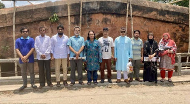 মুঘল আমলের পানাম সেতুর সংস্কার কাজ পরিদর্শন প্রত্নসম্পদ সংরক্ষণ কমিটির