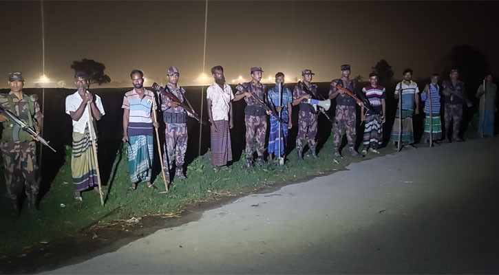মেহেরপুর সীমান্তে বিজিবির সঙ্গে গ্রামবাসীর পাহারা