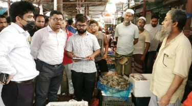 নোয়াখালীতে ১৪২ কেজি জেলিযুক্ত চিংড়ি জব্দ, ২ ব্যবসায়ীকে জরিমানা