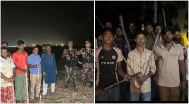 পুশইনের শঙ্কায় জামালপুর সীমান্ত পাহারায় বিজিবির সঙ্গে স্থানীয়রা