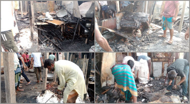 কামারখন্দে পুড়ল ৭ দোকান, ক্ষয়ক্ষতি ৪০ লাখ টাকার