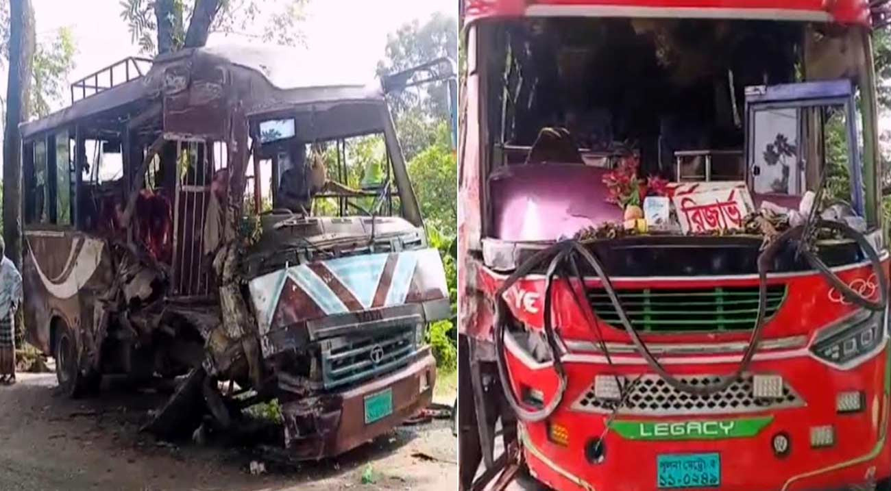 মাদারীপুরে দুই বাসের সংঘর্ষ, আহত ১৫