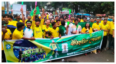রাতে ব্রাজিলের খেলা, উন্মাদনায় সমর্থকরা