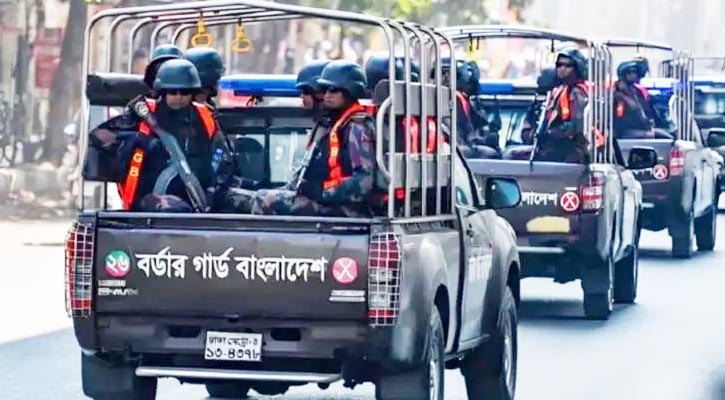 রাজধানীর বিভিন্ন গুরুত্বপূর্ণ পয়েন্টে বিজিবি মোতায়েন