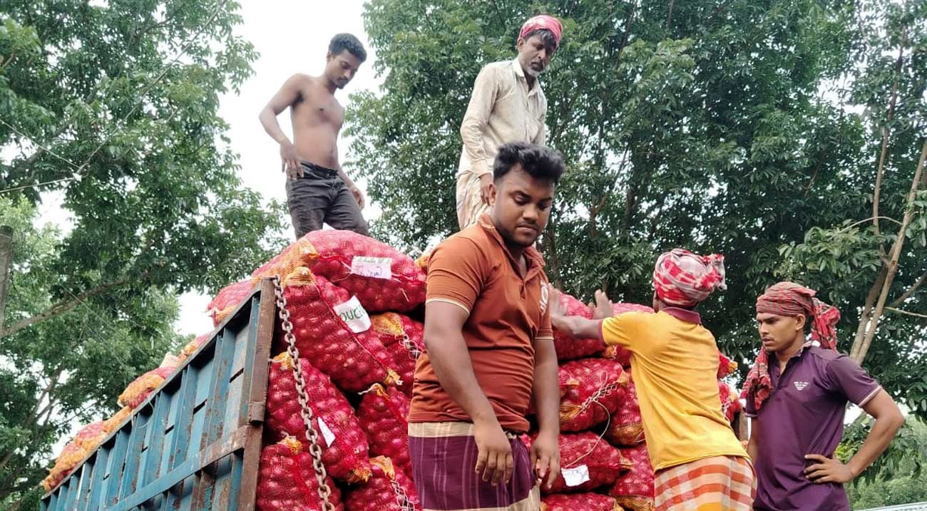 ফরিদপুরে পেঁয়াজ চাষিদের হাহাকার, বিক্রির টাকায় উঠছে না খরচ